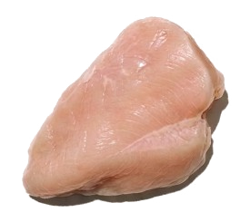 Raw whole-muscle chicken breast