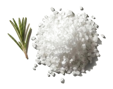 Salt with a sprig of rosemary