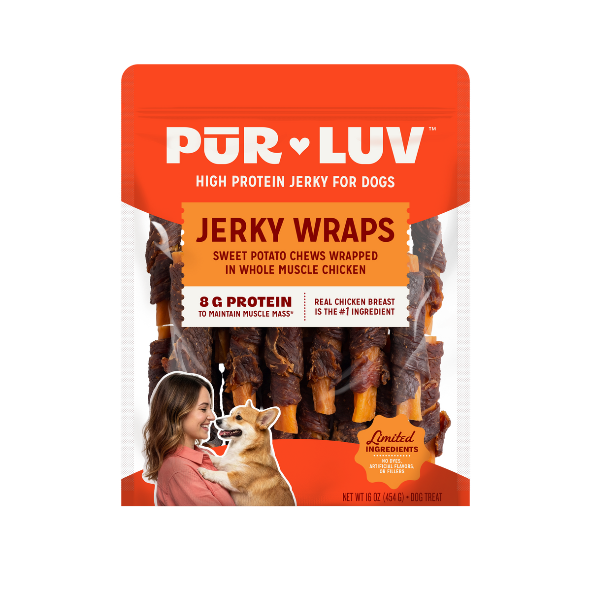 Pur Luv Jerky Wraps — front of package